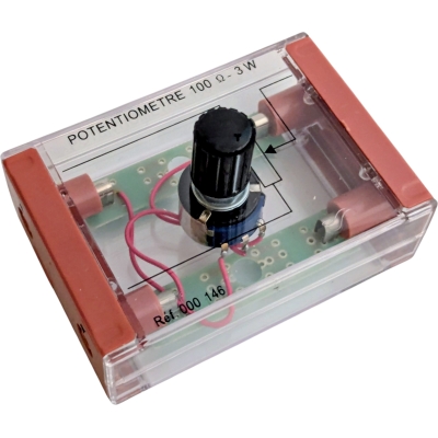 000146 Potmeter 100 Ohm Op Transparant Kastje